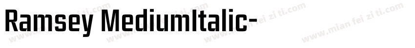 Ramsey MediumItalic字体转换
